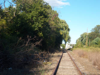 Along the train tracks