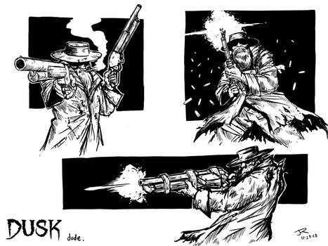 Dusk Dude Ink sketches