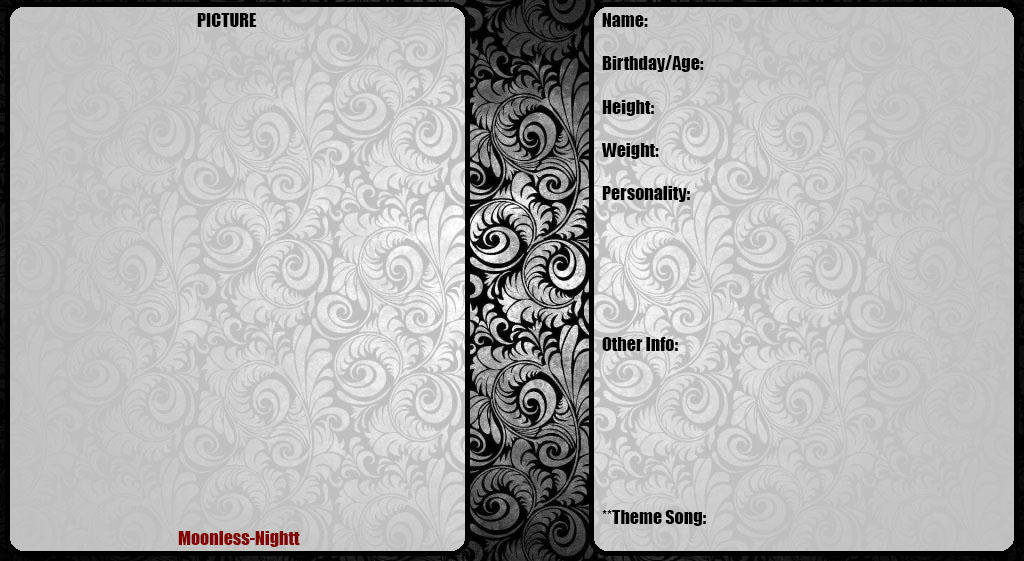 Character Bio Template by CanadiannDream on DeviantArt