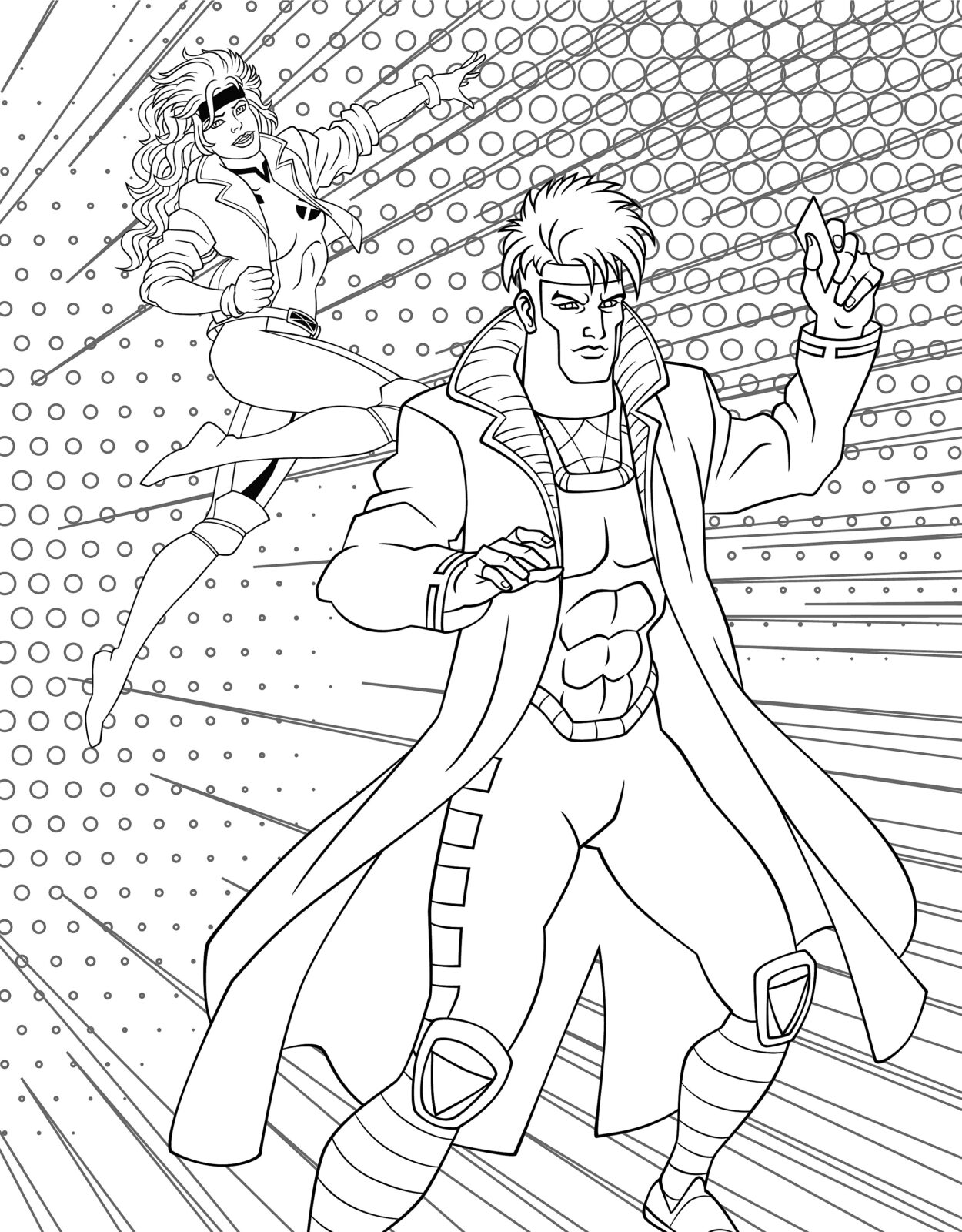 Gambit Coloring X-Men rogue and Gambit coloring page by botrob127 on DeviantArt