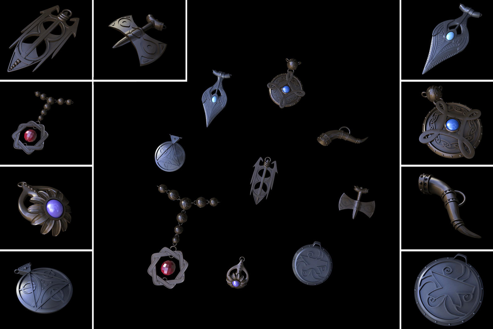 Amulets of the Divines - Render by PeregrineStudios on DeviantArt
