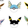 Eeveelution Pokeballs