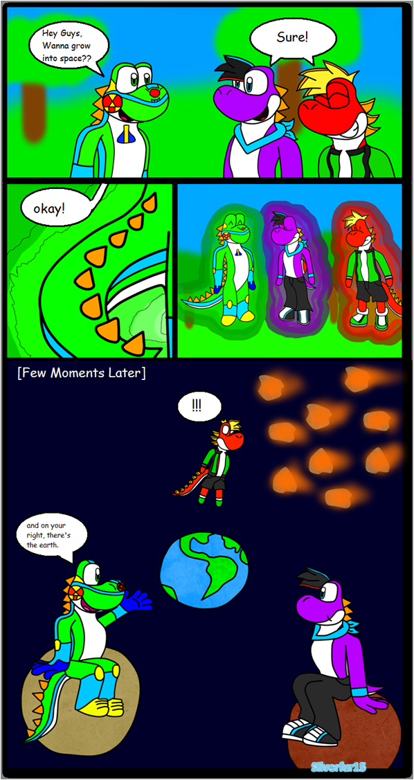 Art Trade --- Growth To Space by Silverfur15