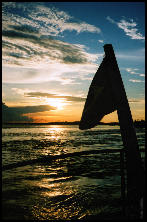 Sunset over the Amazon