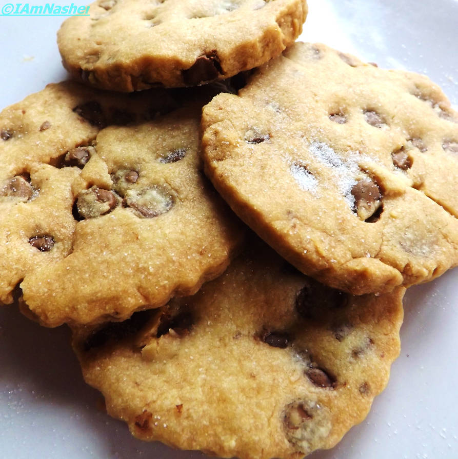 Chocolate chip shortbread Biscuits by IamNasher Chocolate chip shortbread Biscuits by IamNasher