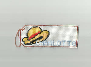 One piece Strawhat Cross stitch Name tag