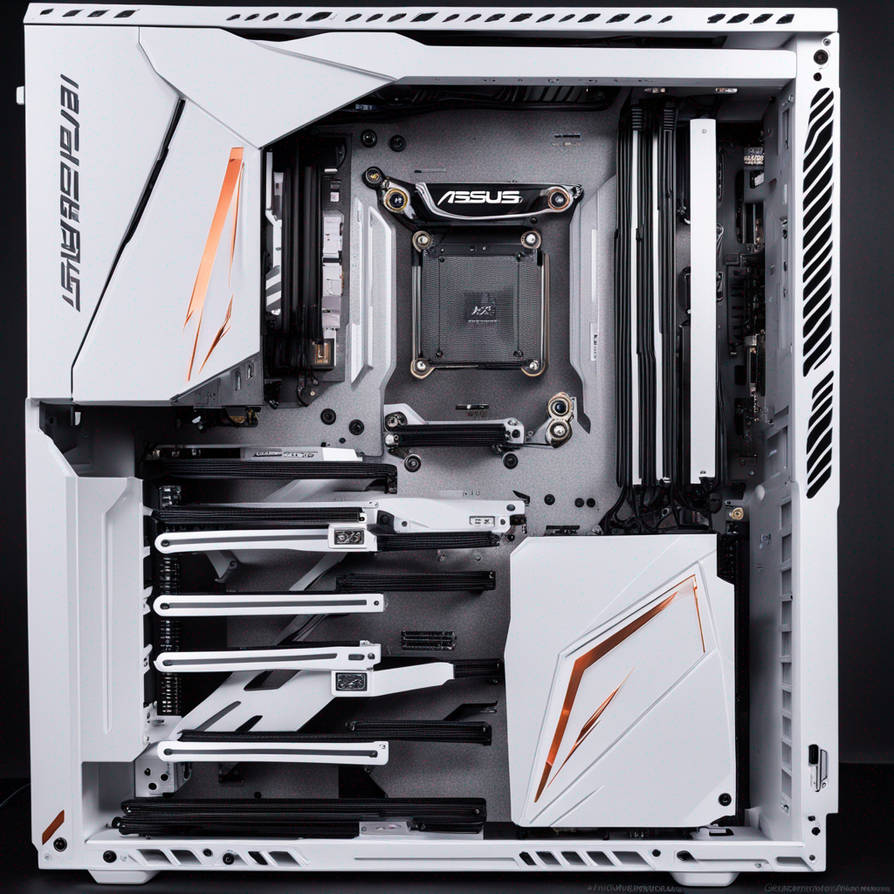 White Lian Li Case, White Asus Z790 Formula FuteX by aDamatGeek on ...