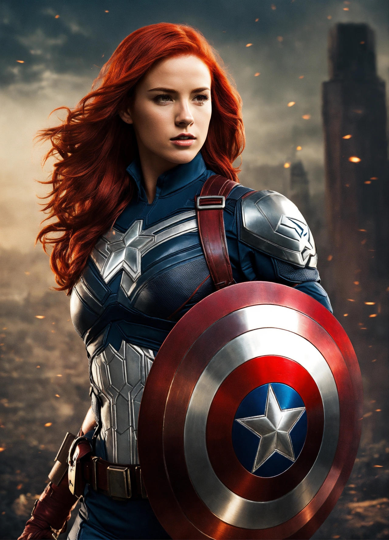 Lexica AI - Female Captain America 1 - 11-1-23 by steshu87 on DeviantArt