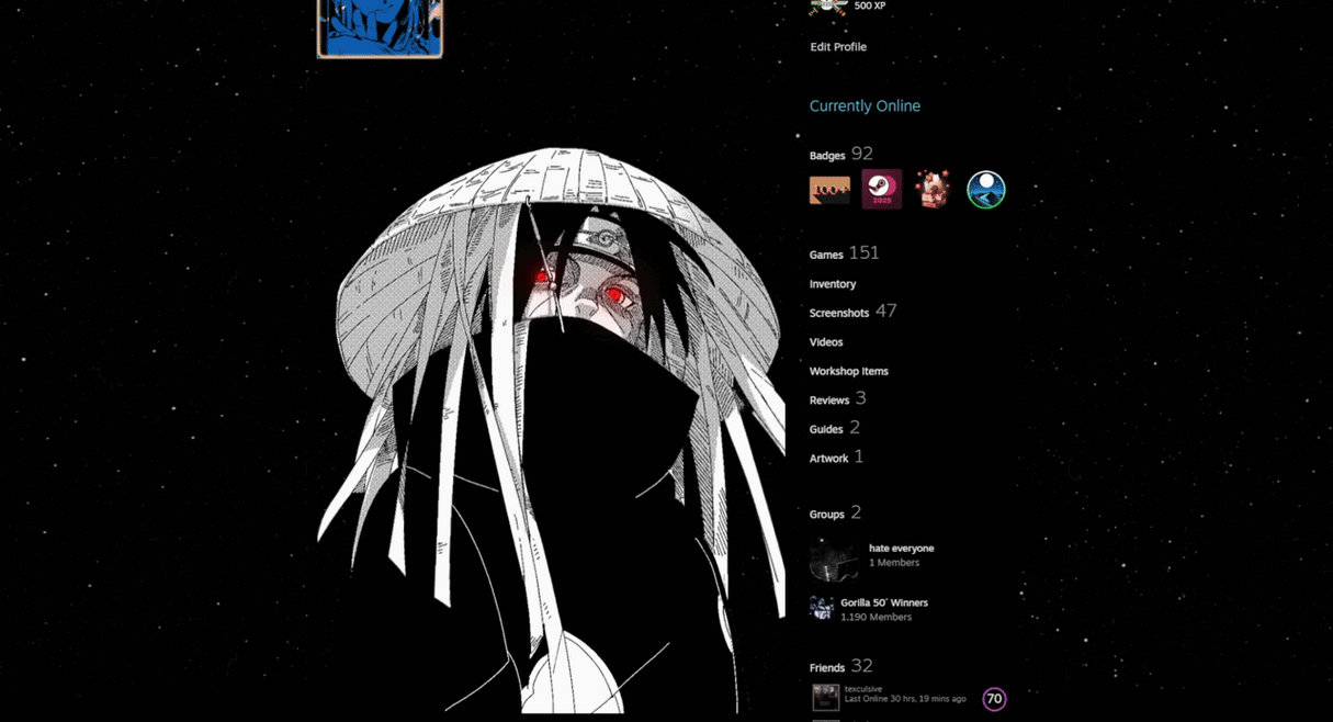 Itachi Uchiha Animated Steam Profile | Naruto by jakkefq on DeviantArt