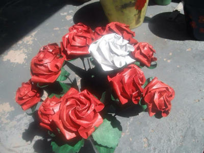 Origami roses