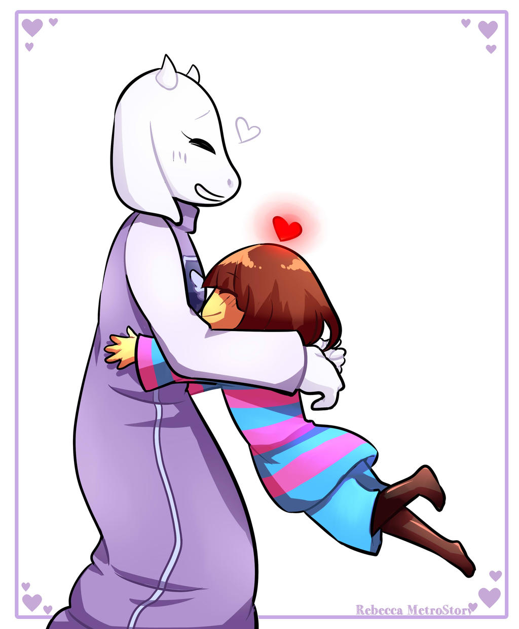 [Undertale] Hugging Toriel by RebeccaMetroStory on DeviantArt