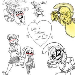 Link x Inkling Girl Doodlies