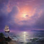 Sea landscape 1 in the style of Ivan Aivazovsky