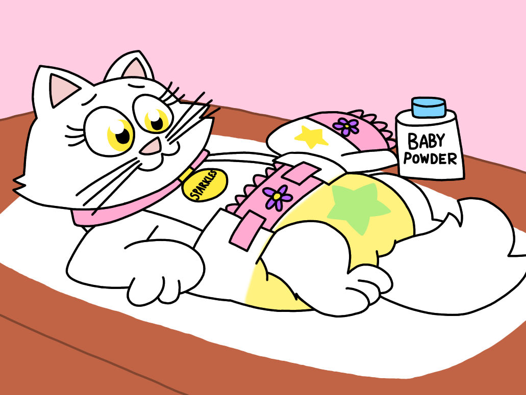 Sparkles' Wet Diaper Change (Colored) by USDM420X on DeviantArt