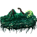 Overgrown Pixel Statue by darkfairyofmadness