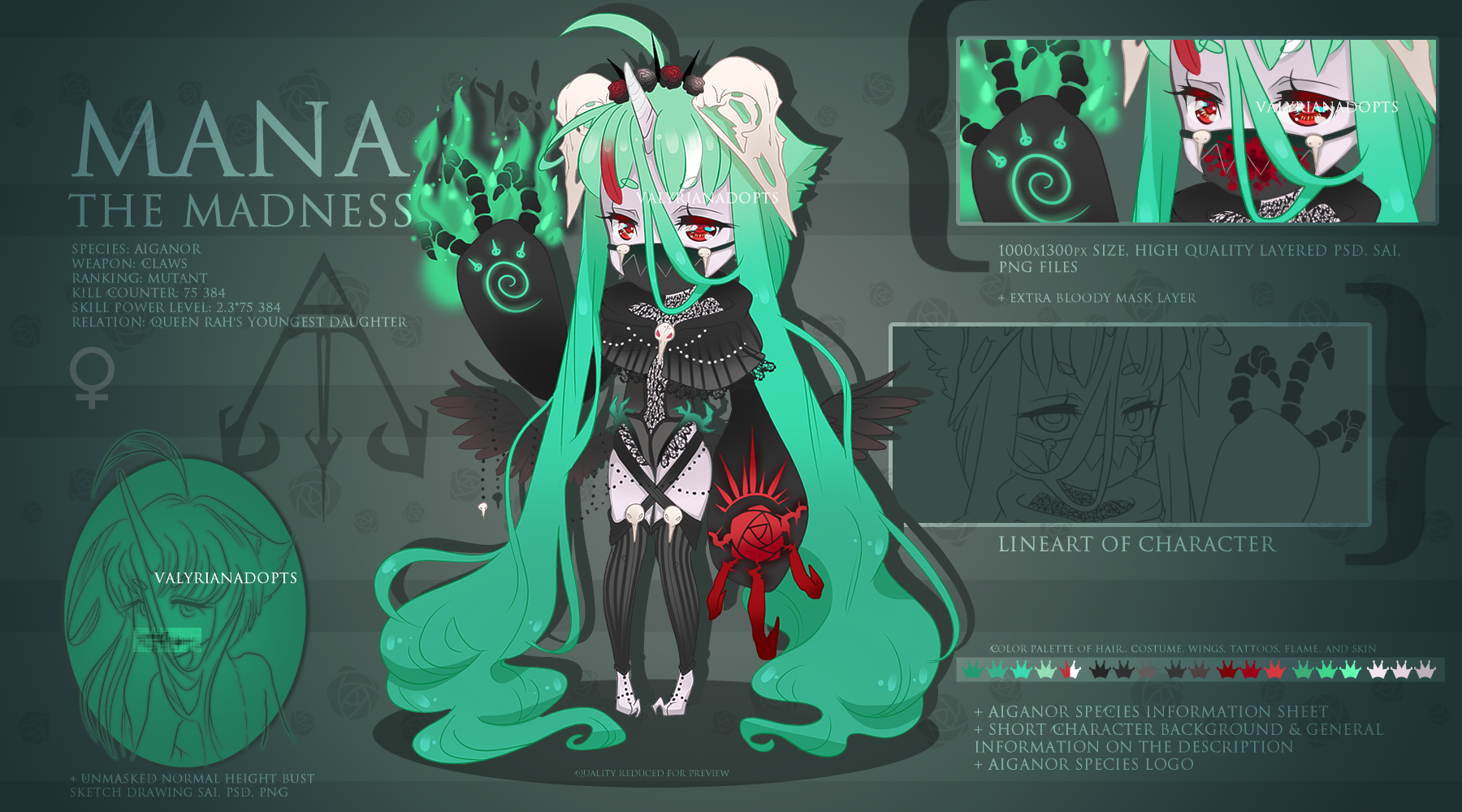 {CLOSED ADOPT} Mana the Madness