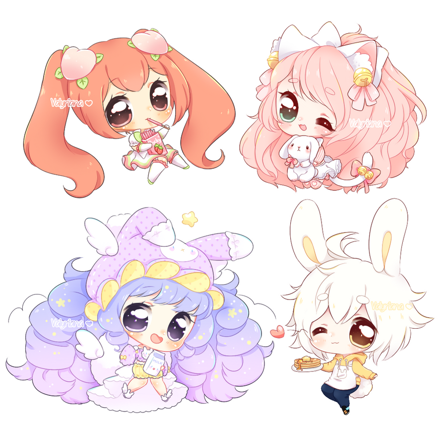 Finished YCH Mini Chibis by Squishibear on DeviantArt