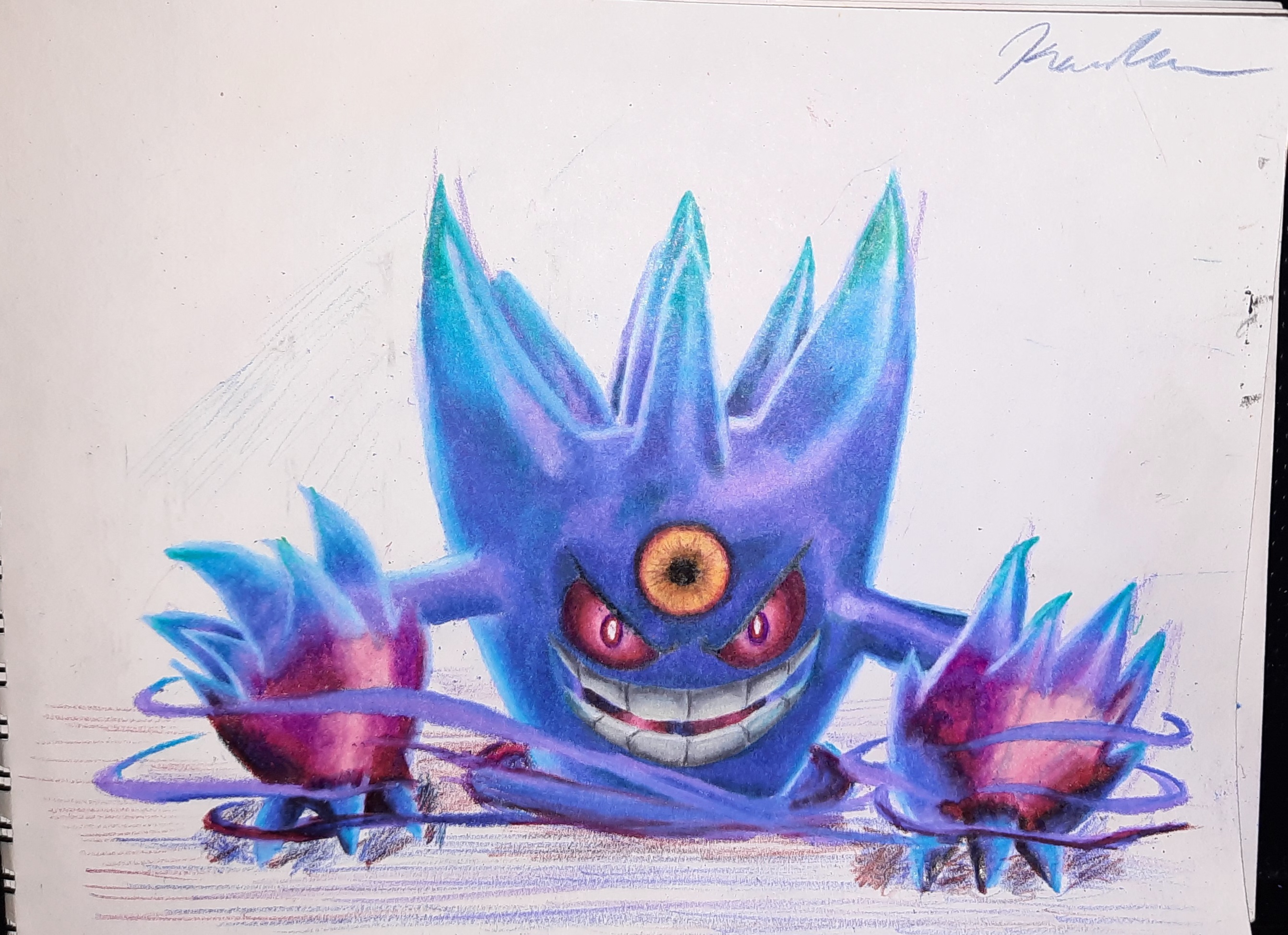 Mega Gengar (shiny) by Pokemonsketchartist on DeviantArt