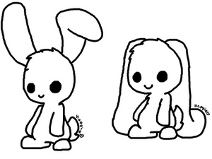 Chibi Bunny Lineart