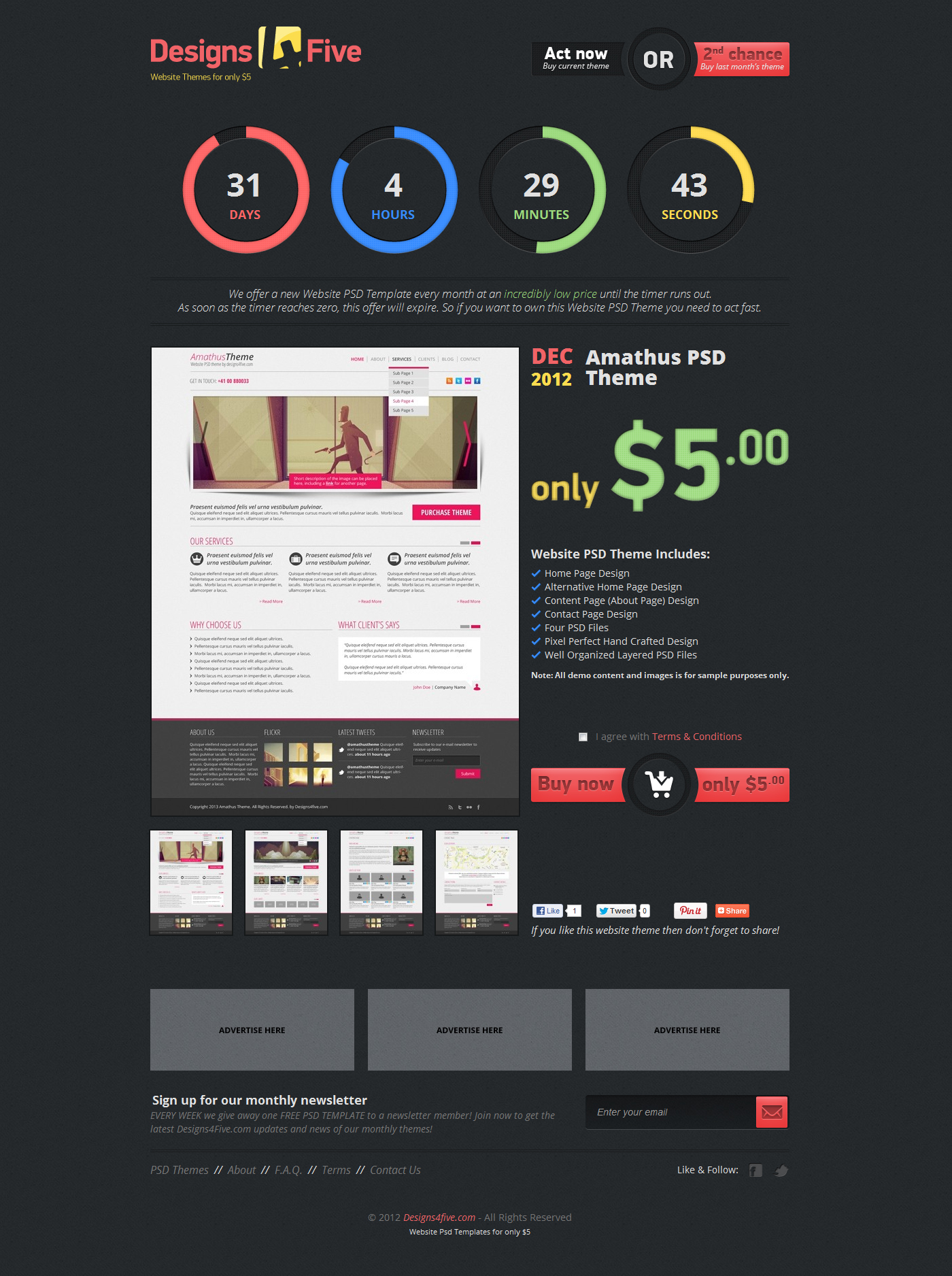 Designs4Five - Website PSD Templates