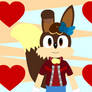 Victoria the bunny Fox avatar Background Heart