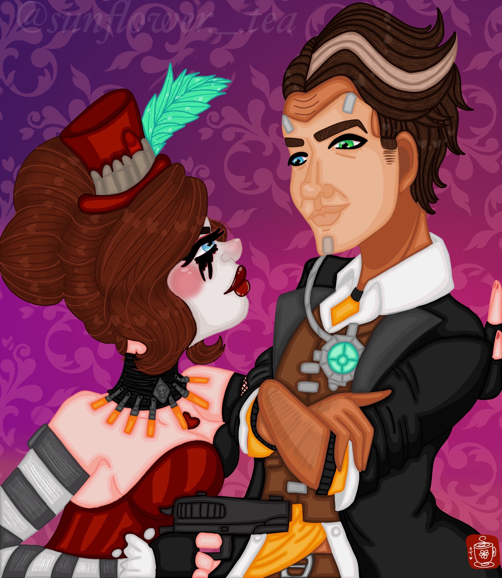 Handsome Jack And Moxxi By Ak31ta On DeviantArt handsome-jack-and-moxxi-by-ak31ta-on-deviantart