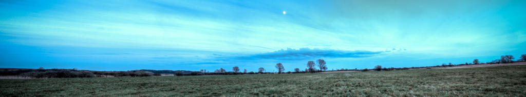 Panoramic Blue Hour by ZielinskiMaciej