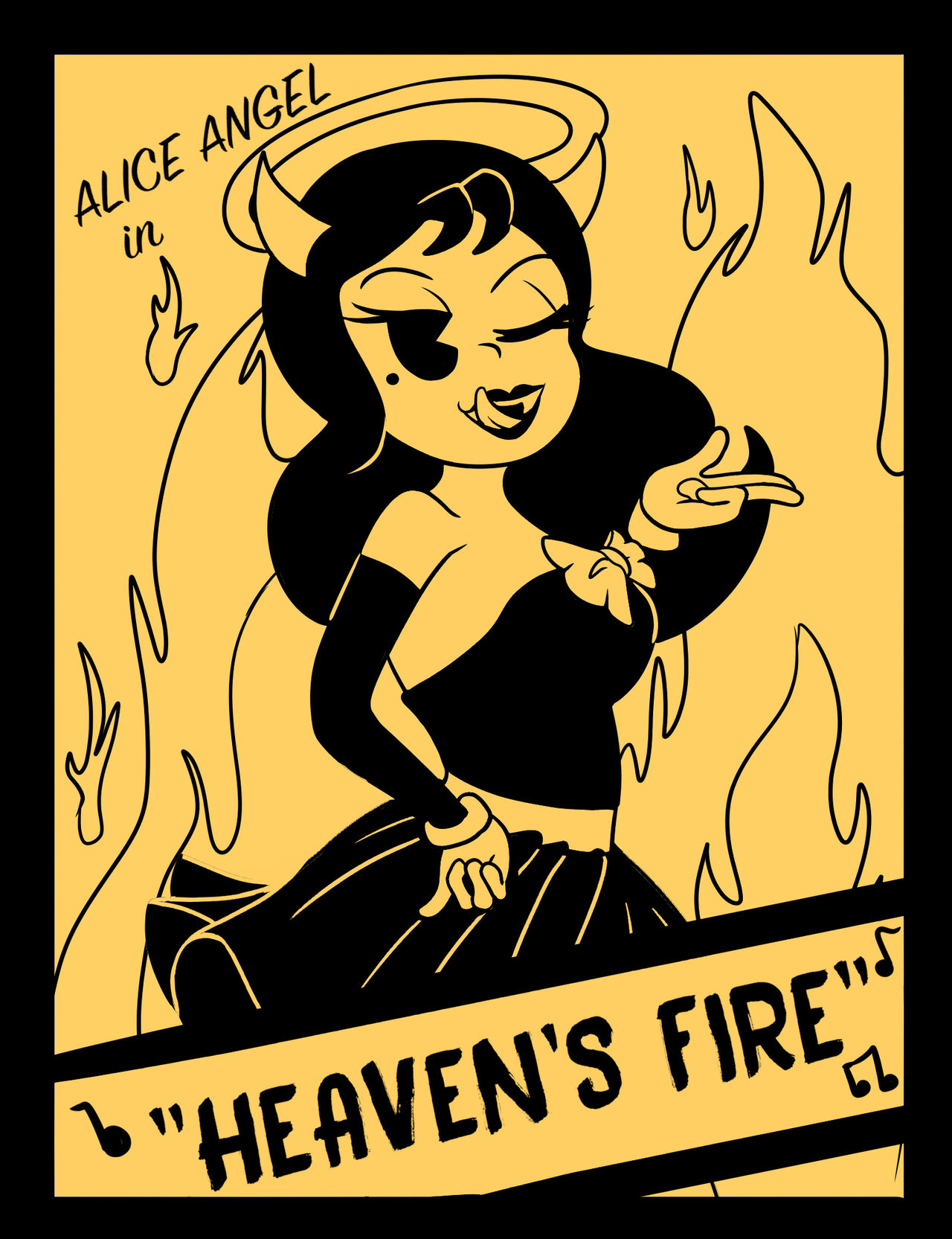 Alice Angel Bendy And The Ink Machine Poster by rougiethebat2256 on ...