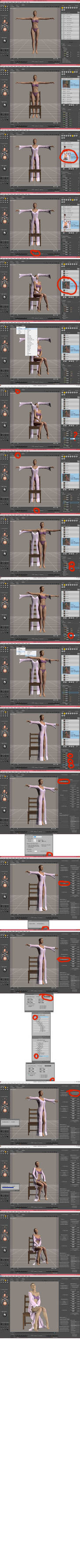 Tutorial dynamic cloth Poser