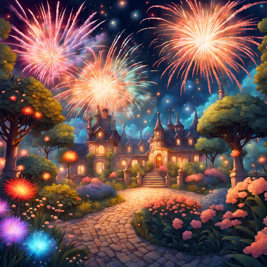 Mansion Fireworks - 4 Variations by LucianoPallazo on DeviantArt