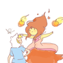 Finn and Flame Princess commission