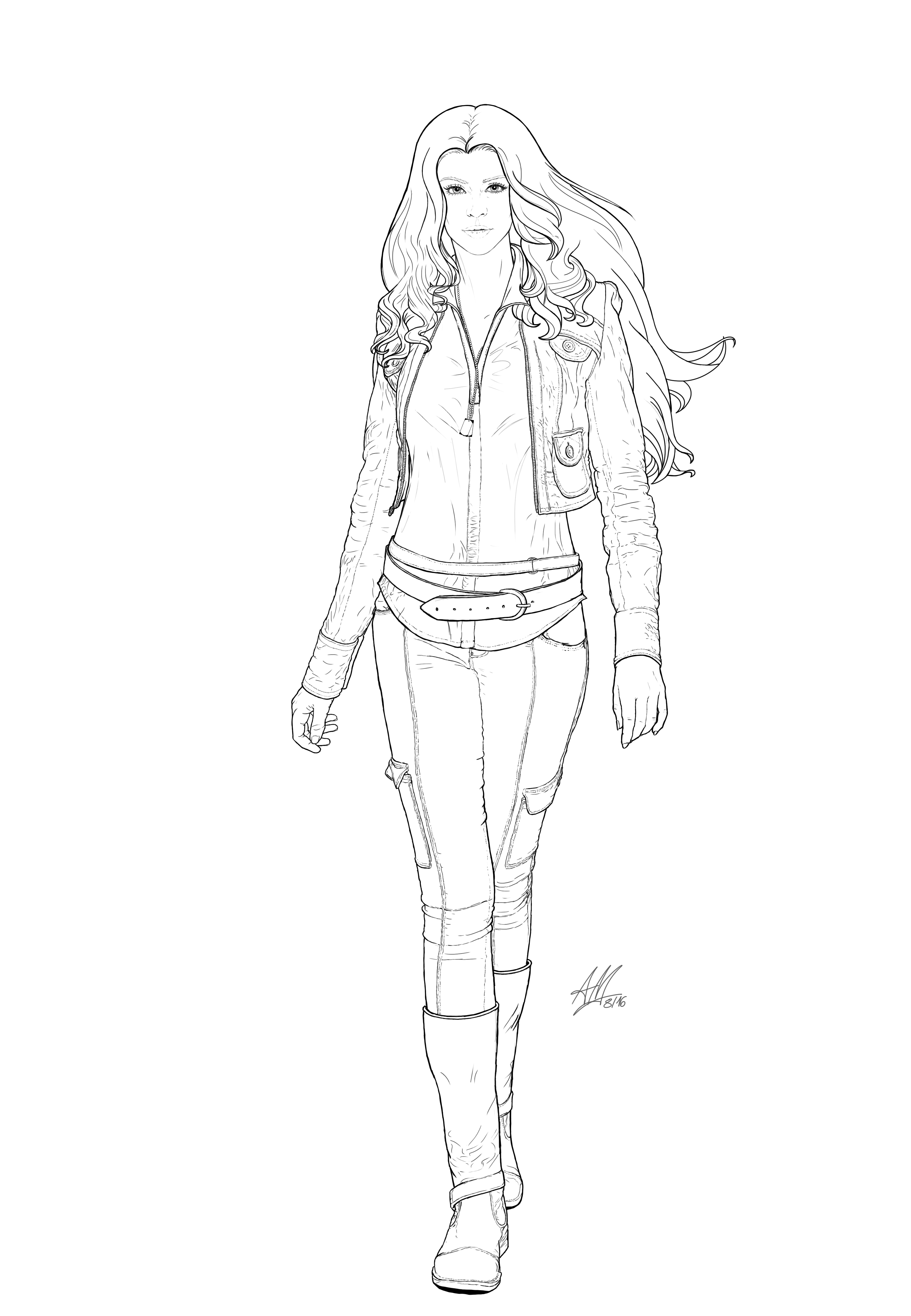Sharna lineart (Commission)