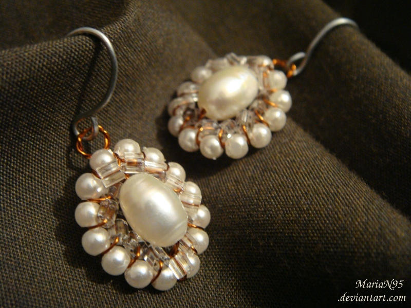 Pearly Earrings by MariaN95 on DeviantArt