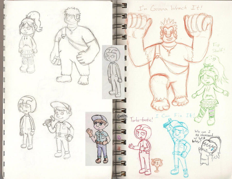 Wreck-it Ralph Sketches by Pikachu-And-Umbreon on DeviantArt