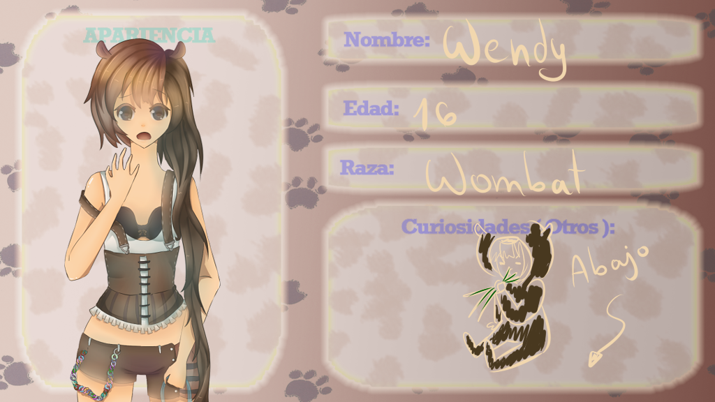 ficha animal academy rol - wendy