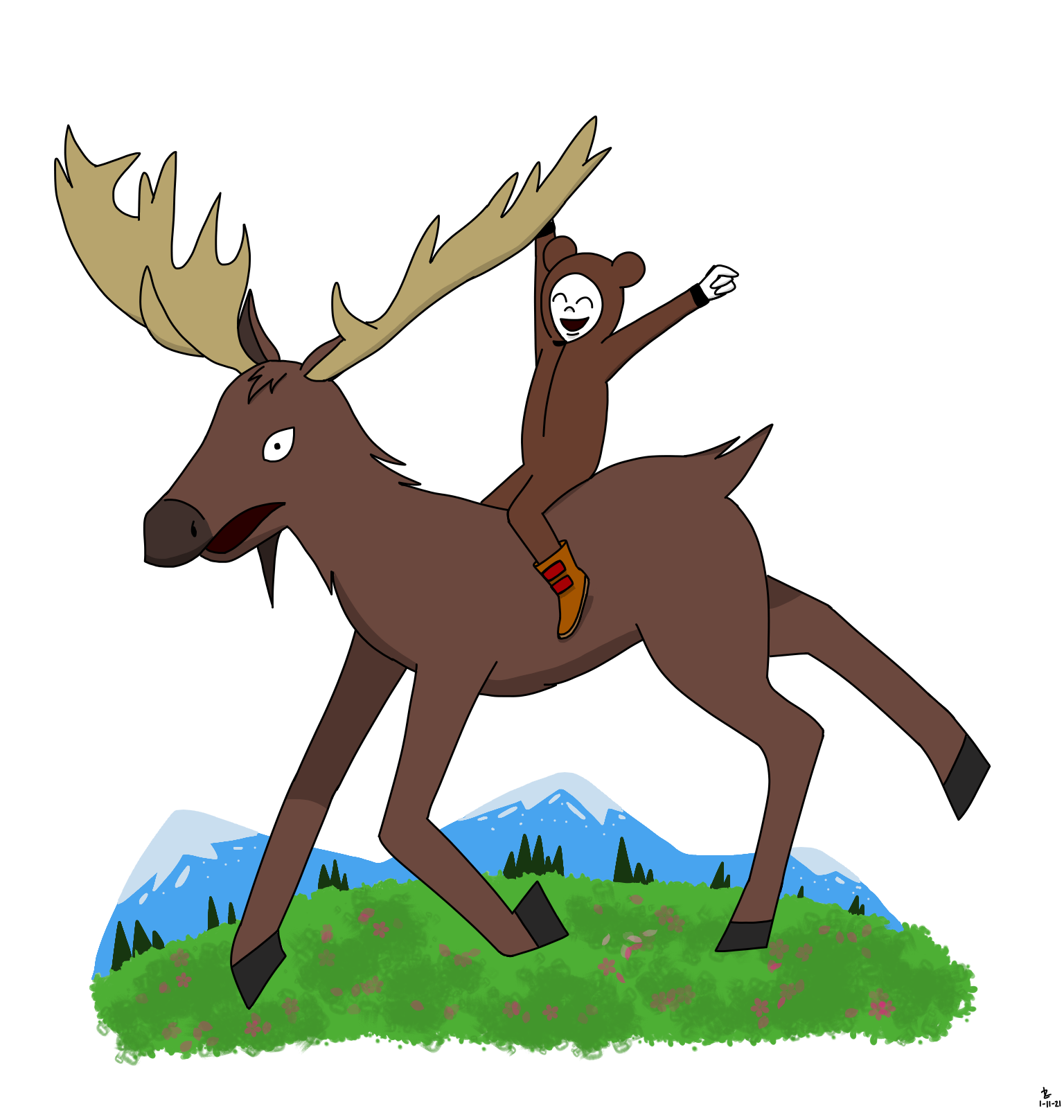 Moose Riding A Rabbit Moose Riding by Lxrd-Zaltus on DeviantArt