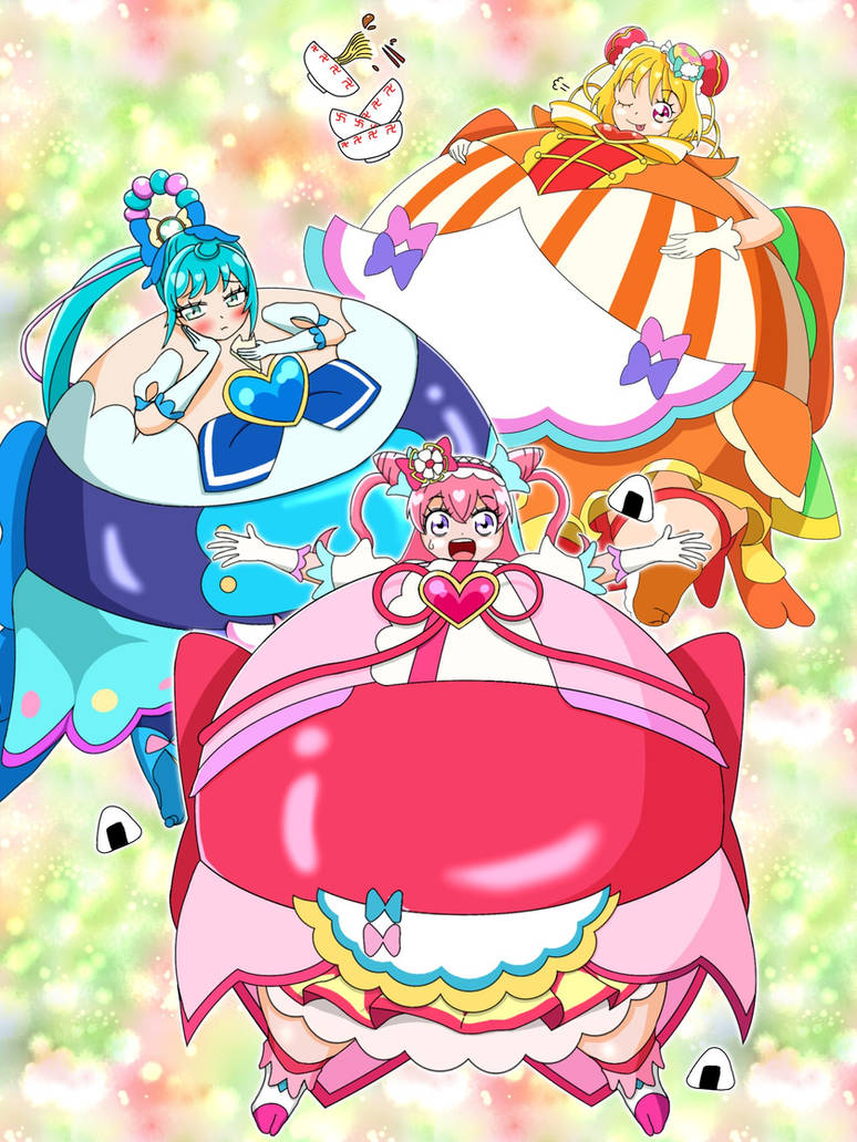 Delicious Party Pretty Cure girls inflated by Bradyhorne16 on DeviantArt