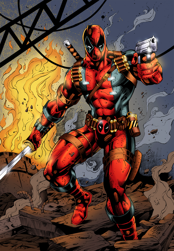 Deadpool Invert Color Deadpool (COLORS) by BrianKeithComicArt on DeviantArt