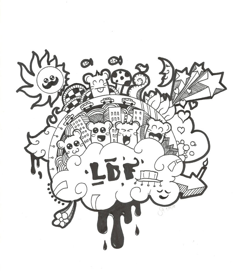 LDF doodle pen and ink by japanuhoot on DeviantArt