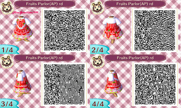 Fruits Parlor QR Code: Red