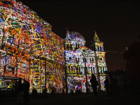 Light move festival - colorful city