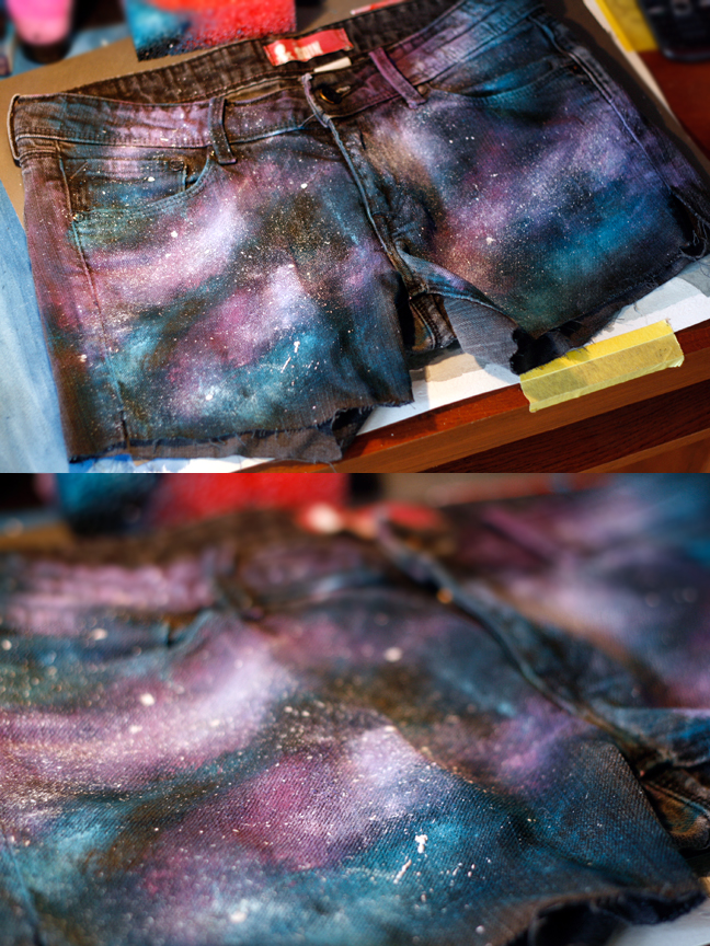 Galaxy Shorts DIY