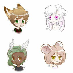 Chibi Heads Commission First Round!