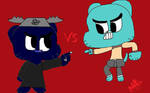 Gumball VS Dark Gumball by NatoMX