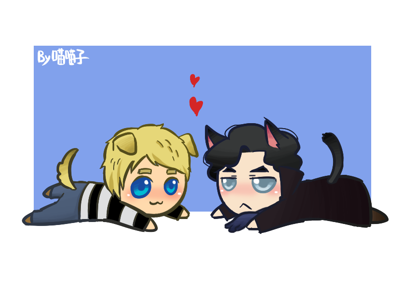 Sherlocat and Johnpuppy