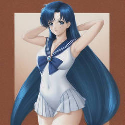 Sailor Mercury (w/ longer hair) take 2