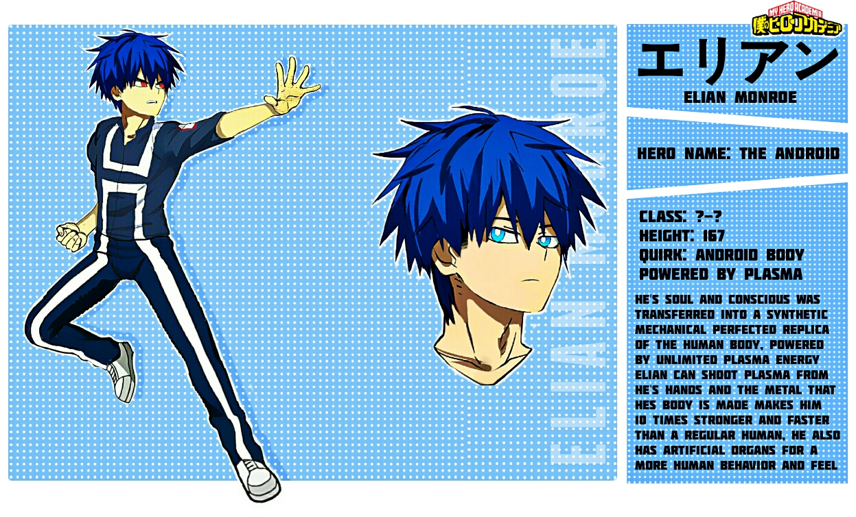 My Hero Academia Elian The Android (Fan Character) by TobySmithRenner on DeviantArt My Hero Academia Elian The Android (Fan Character) by TobySmithRenner on DeviantArt