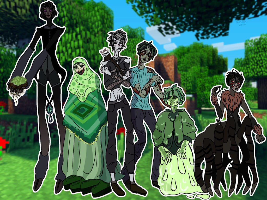 Minecraft mobs humanization. by fecaART on DeviantArt
