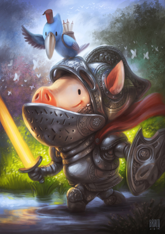Sir Hampigston and The Wise Bird by bramLeech