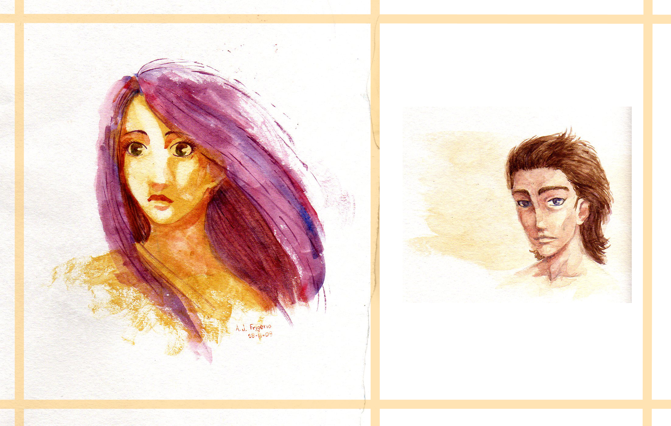 Watercolors - Elisa and Juan